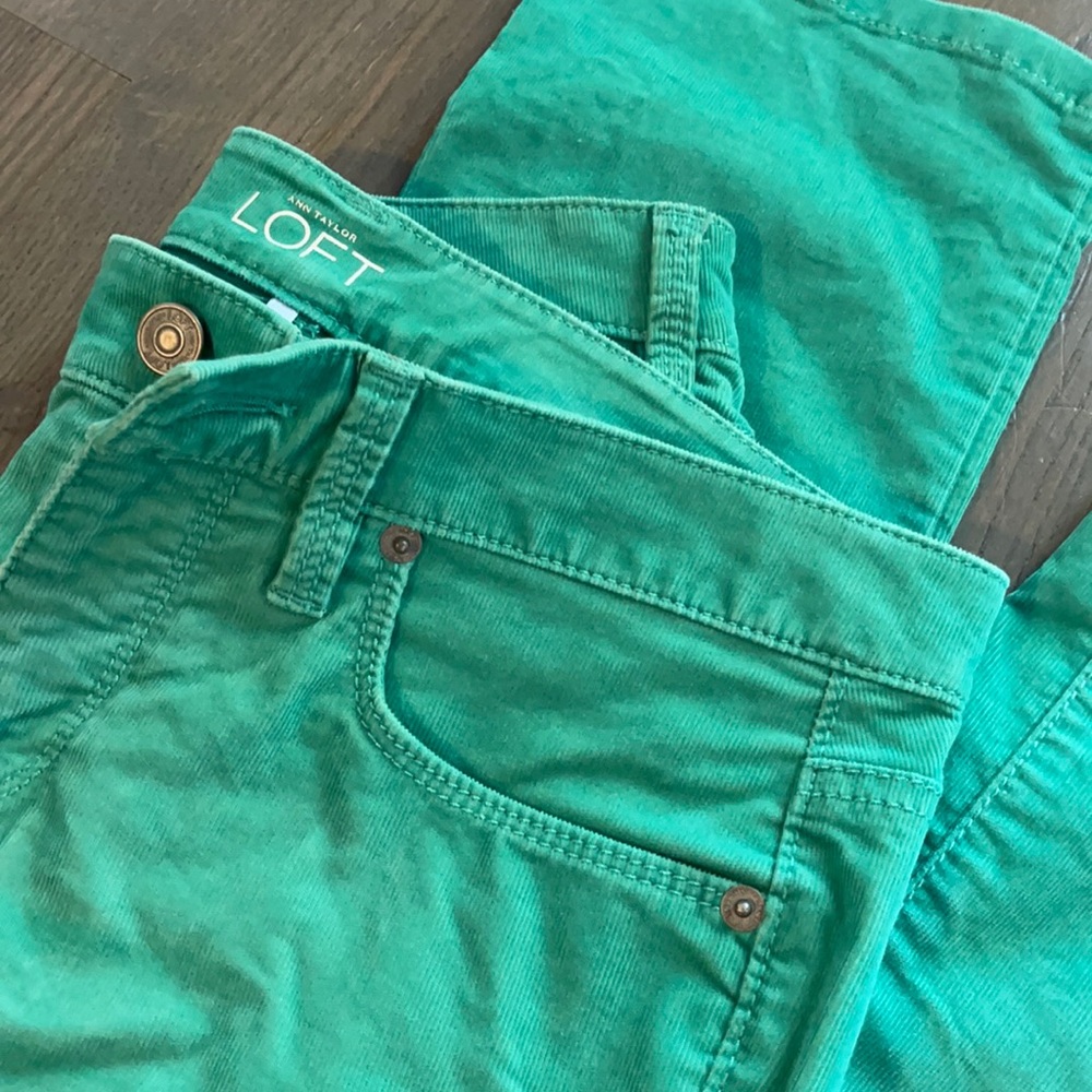 Loft Teal Corduroy Pants